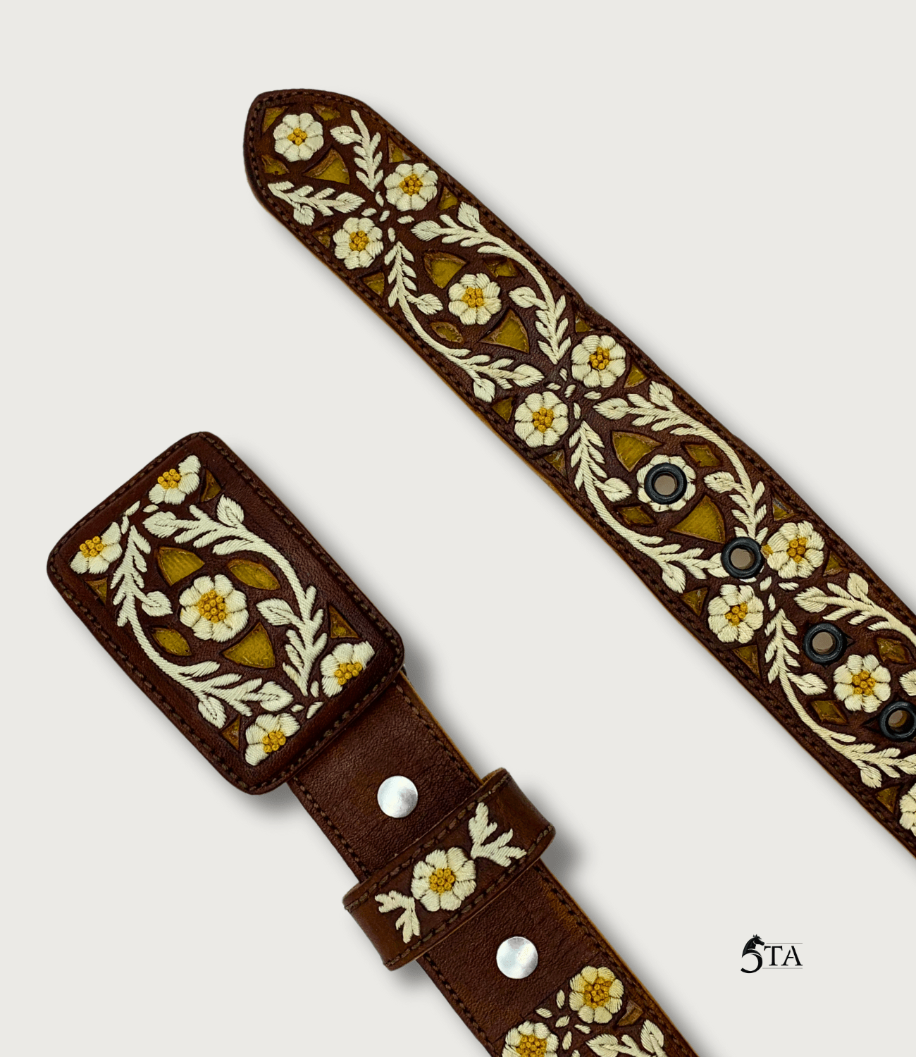 Cinto Piteado Fino Flores