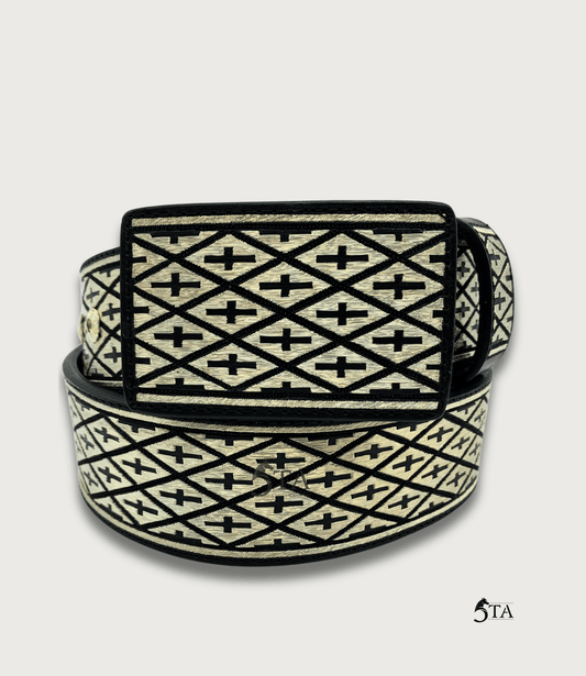 Cinto de Plata Original Rombos y Cruces