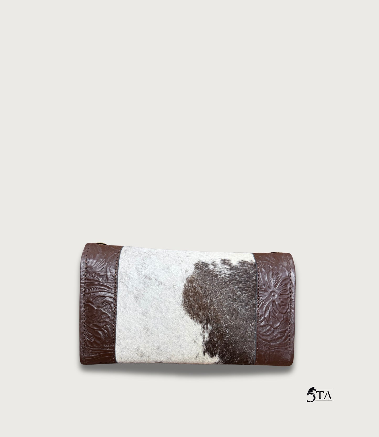 Cartera Vaca con Pelo y Piel Troquelada