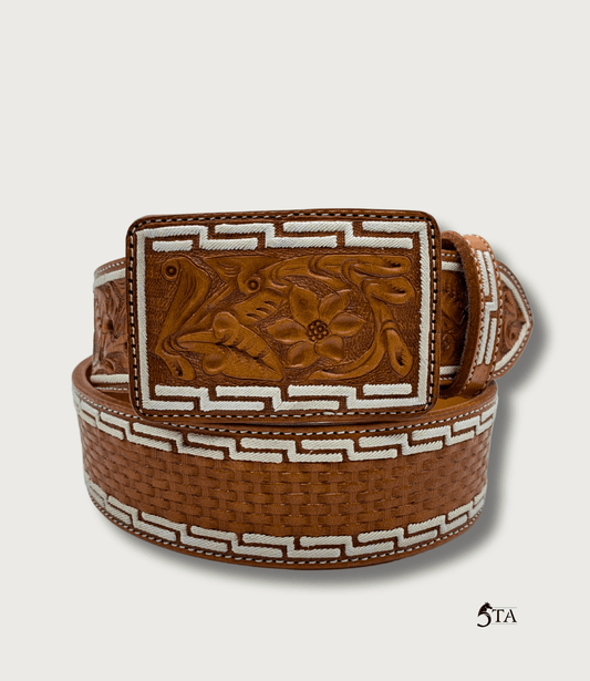 Cinto Texano Piteado Original y Cincelado a Mano