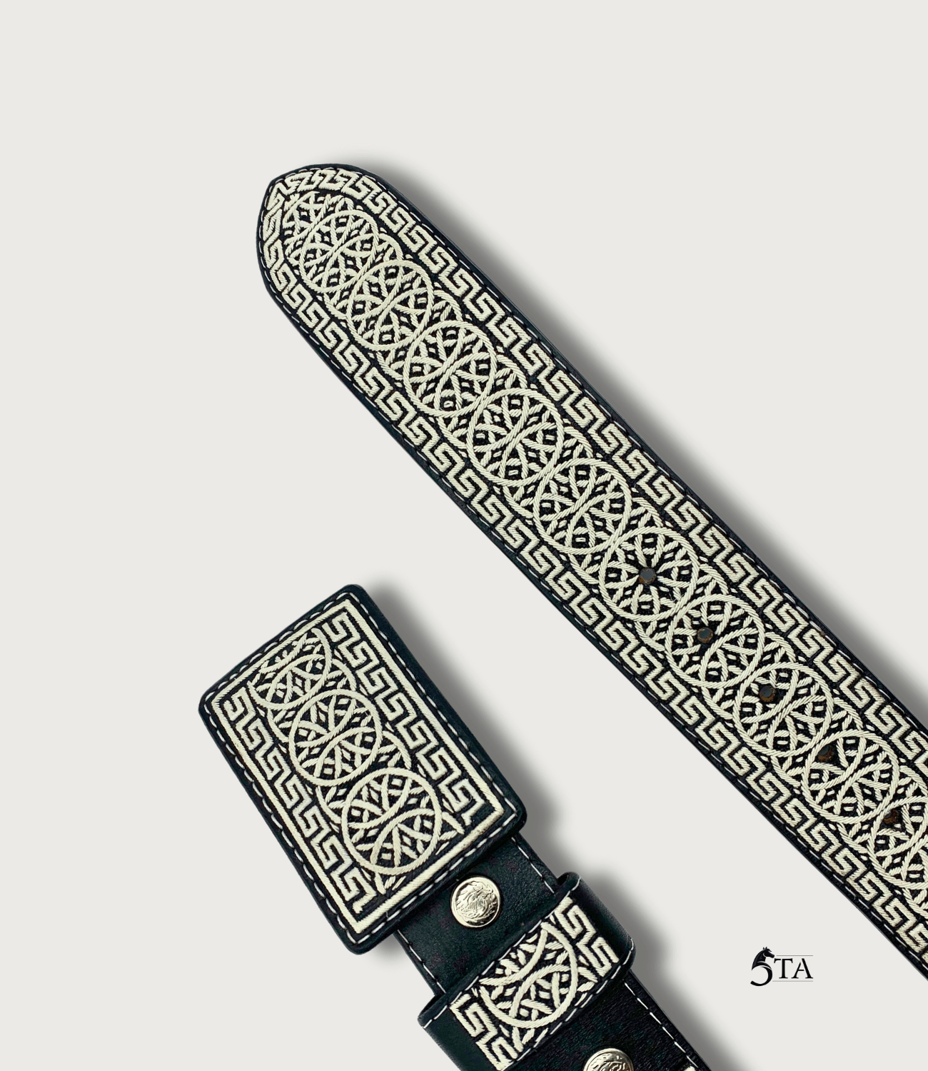 Cinto Piteado Fino Original Greca y Aros