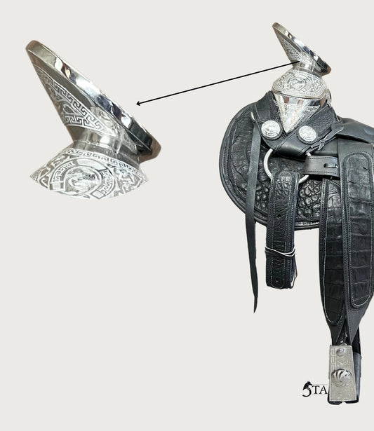 Montura Charra Piel de Cocodrilo con Cantinas