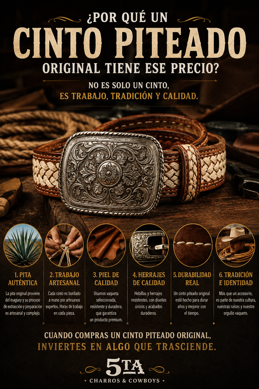 💰 ¿Por qué un cinto piteado original tiene ese precio?