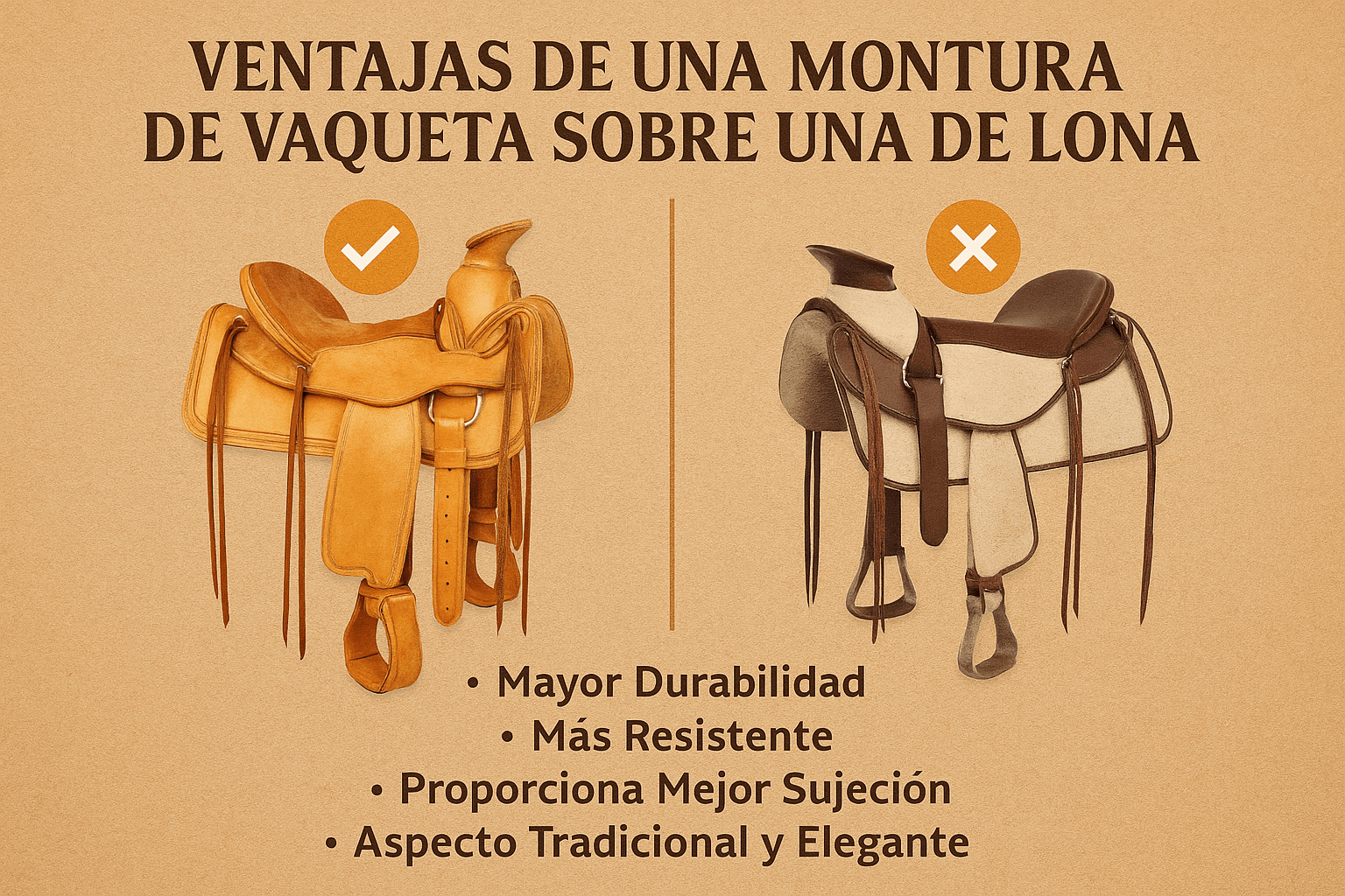 Ventajas de una Montura de Vaqueta sobre una de Lona