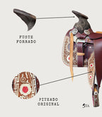 Montura Charra Piteada Basto Cuadrado