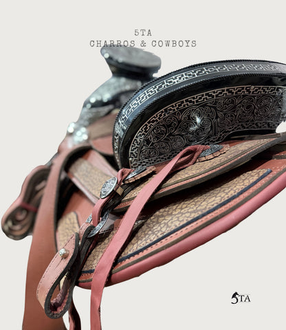 Montura Charra Piel Cuello de Toro y Fuste con Herraje