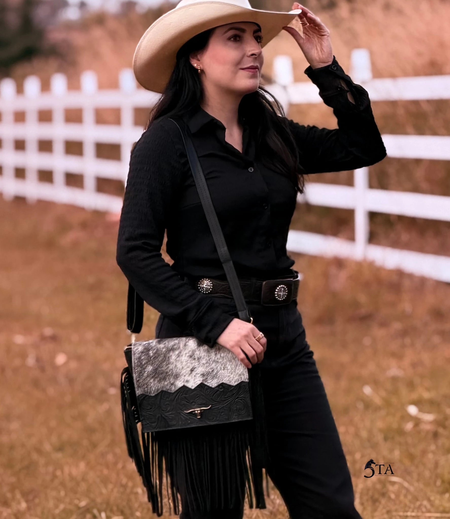 Bolso Vaquera con Pelo