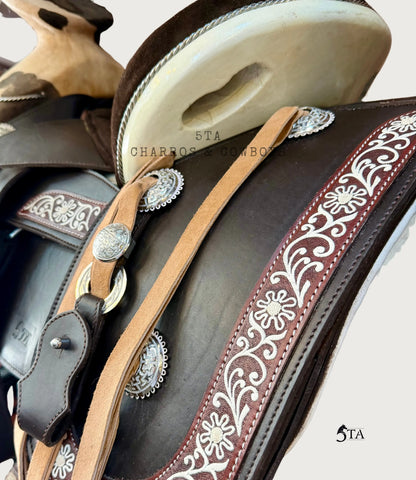 Montura Charra Piteado Original con Cantinas