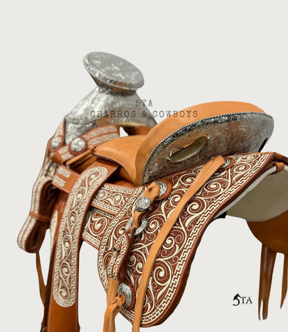 Montura Charra Piteado Original Cantinas Desmontables