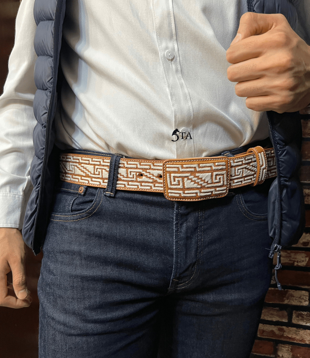 Cinto Piteado Original Media Greca y Azteca