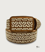 Cinto Piteado Original Media Greca y Dibujo "Y"