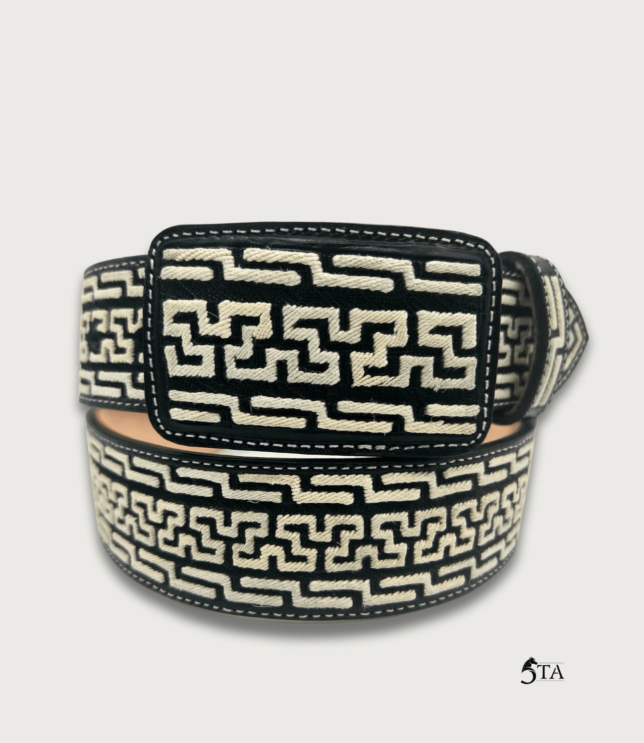 Cinto Piteado Original Media Greca y Dibujo "Y"