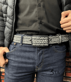 Cinto Piteado Original Media Greca y Dibujo "Y"