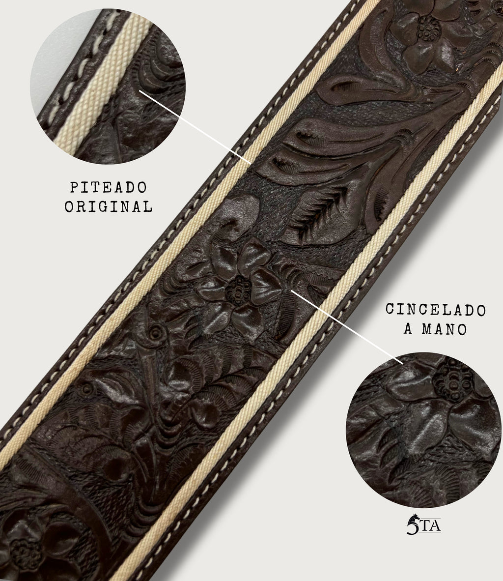 Cinto Piteado Original y Cincelado Flor