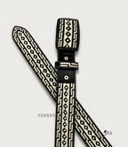 Cinto Piteado Original Media Greca y Diamante