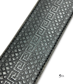 Cinto Láser Greca y Rombos con Hebilla de Acero