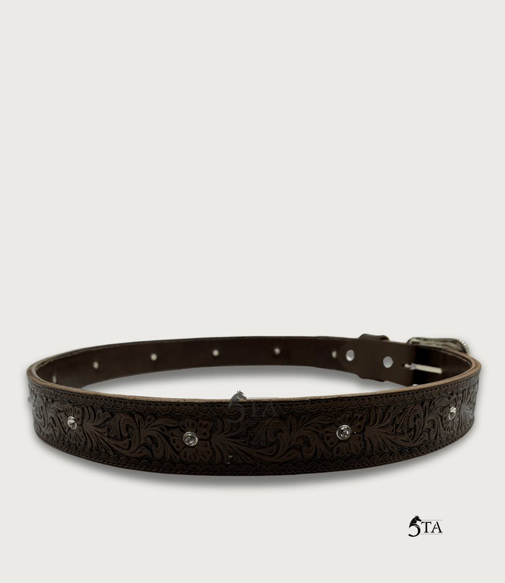 Cinto Flores y Piedras Brillantes