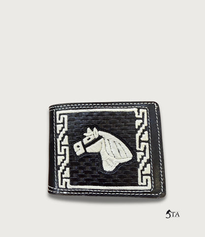 Cartera Piteada y Cincelada Figura Caballo