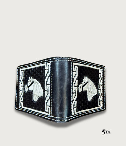 Cartera Piteada y Cincelada Figura Caballo