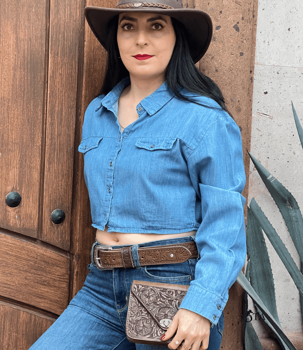 Cinto Flores y Piedras Brillantes