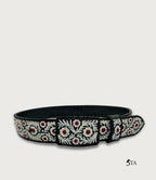 Cinto Piteado Fino Original Guía y Flores Rojas