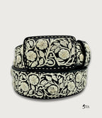 Cinto Piteado Fino Original Guías y Flores Resaltadas