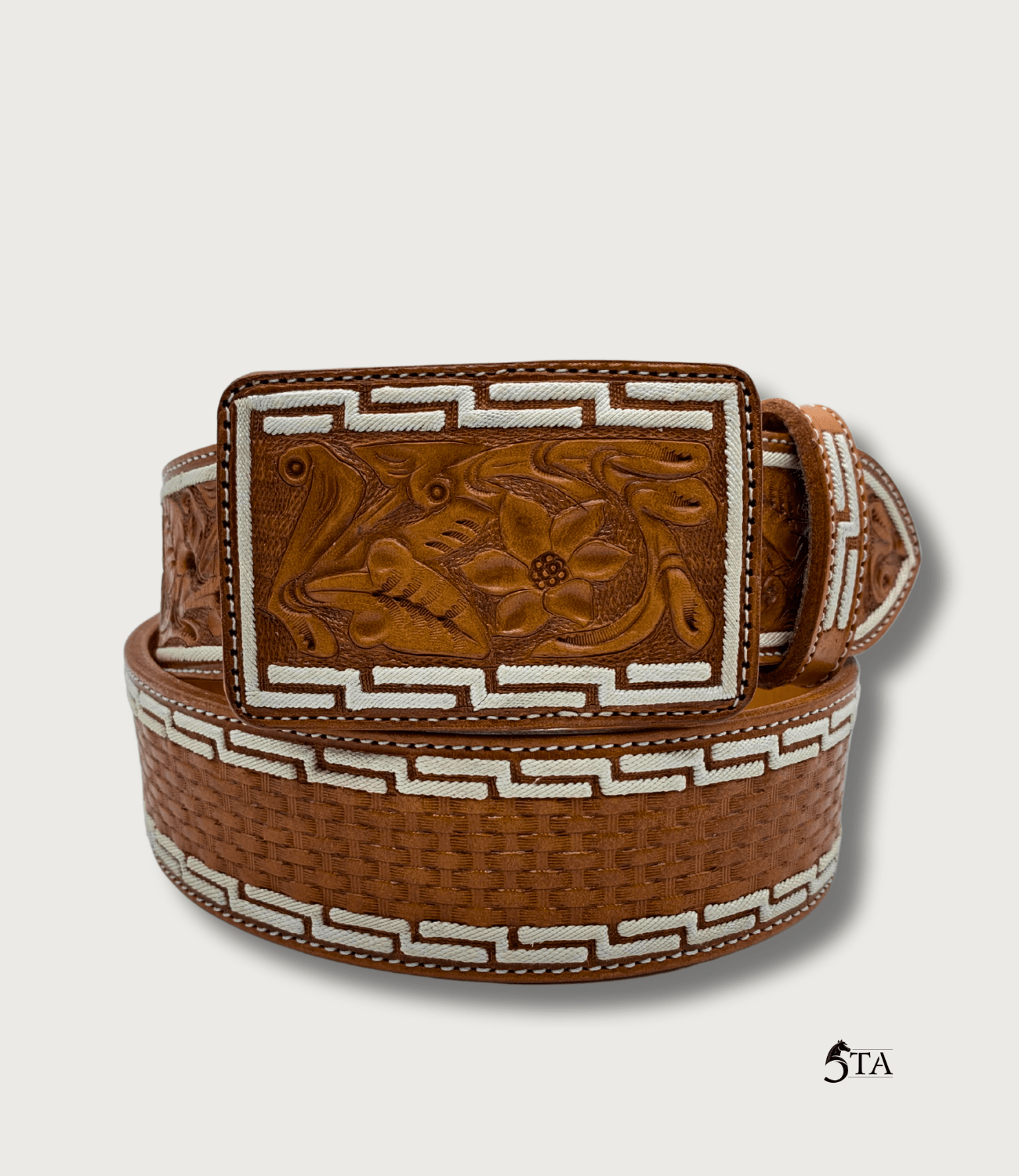 Cinto Texano Piteado Original y Cincelado a Mano