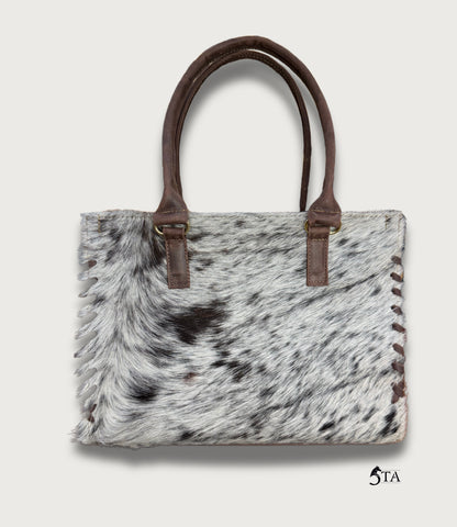 Bolso Orleado de Piel y Pelo
