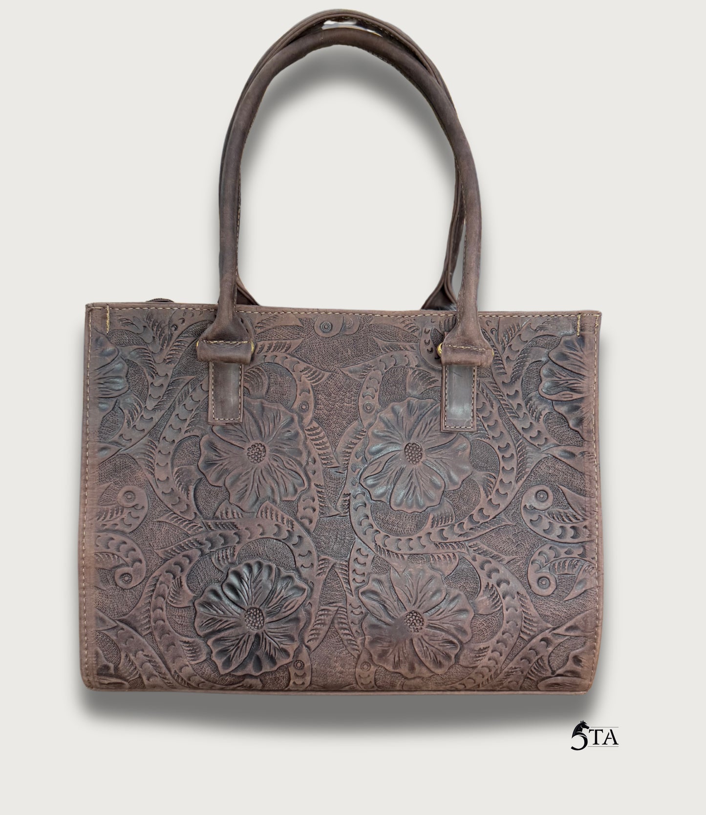 Bolso Orleado de Piel y Pelo
