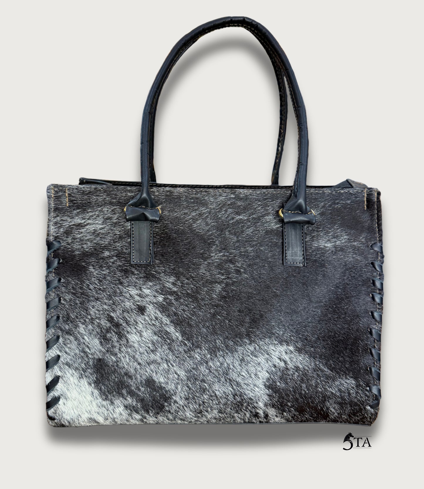 Bolso Orleado de Piel y Pelo
