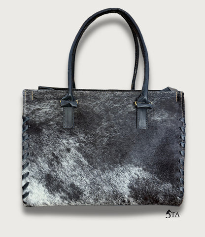 Bolso Orleado de Piel y Pelo