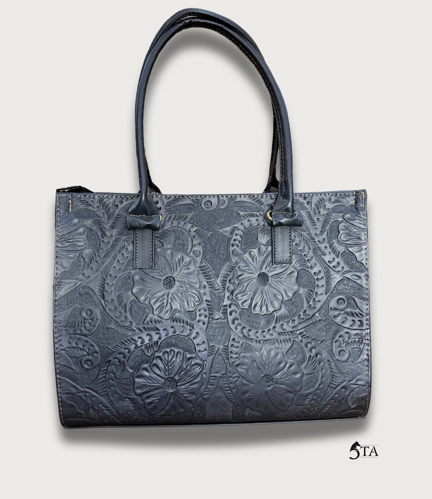 Bolso Orleado de Piel y Pelo