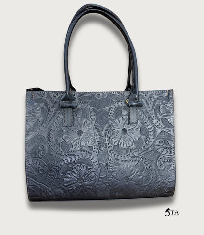 Bolso Orleado de Piel y Pelo
