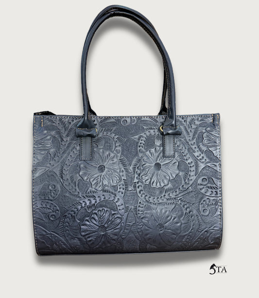 Bolso Orleado de Piel y Pelo
