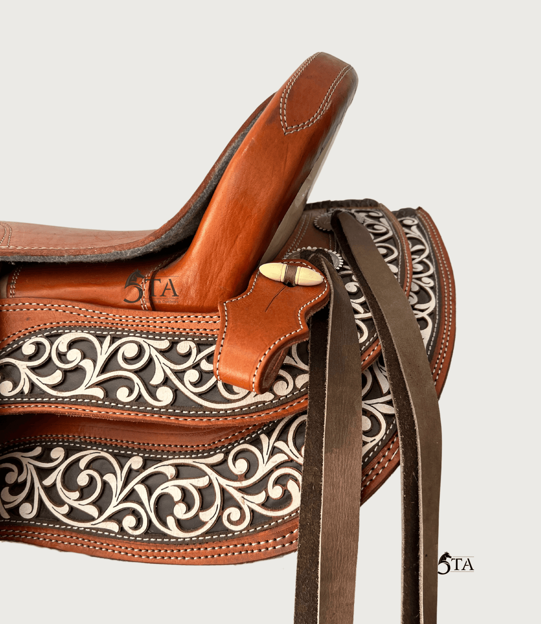 Jeu De Chapetones (montures Charras) Marron/café - Pour équitation Traditionnelle Ou Décoration - Marque M-Royal Saddles