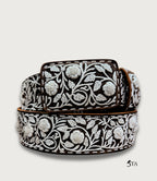 Cinto Piteado Fino Original Guías y Flores Resaltadas