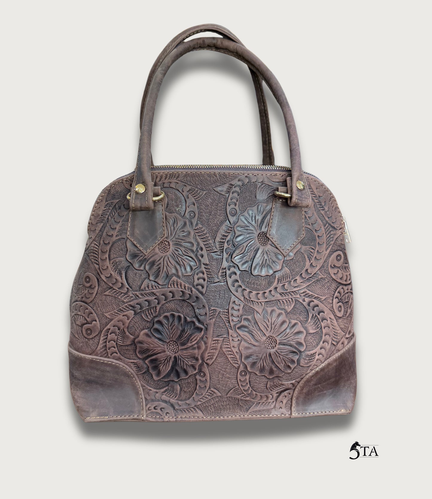 Bolso Esmeralda de Piel con Pelo