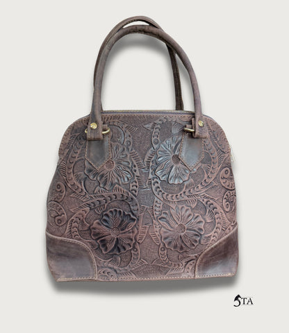 Bolso Esmeralda de Piel con Pelo