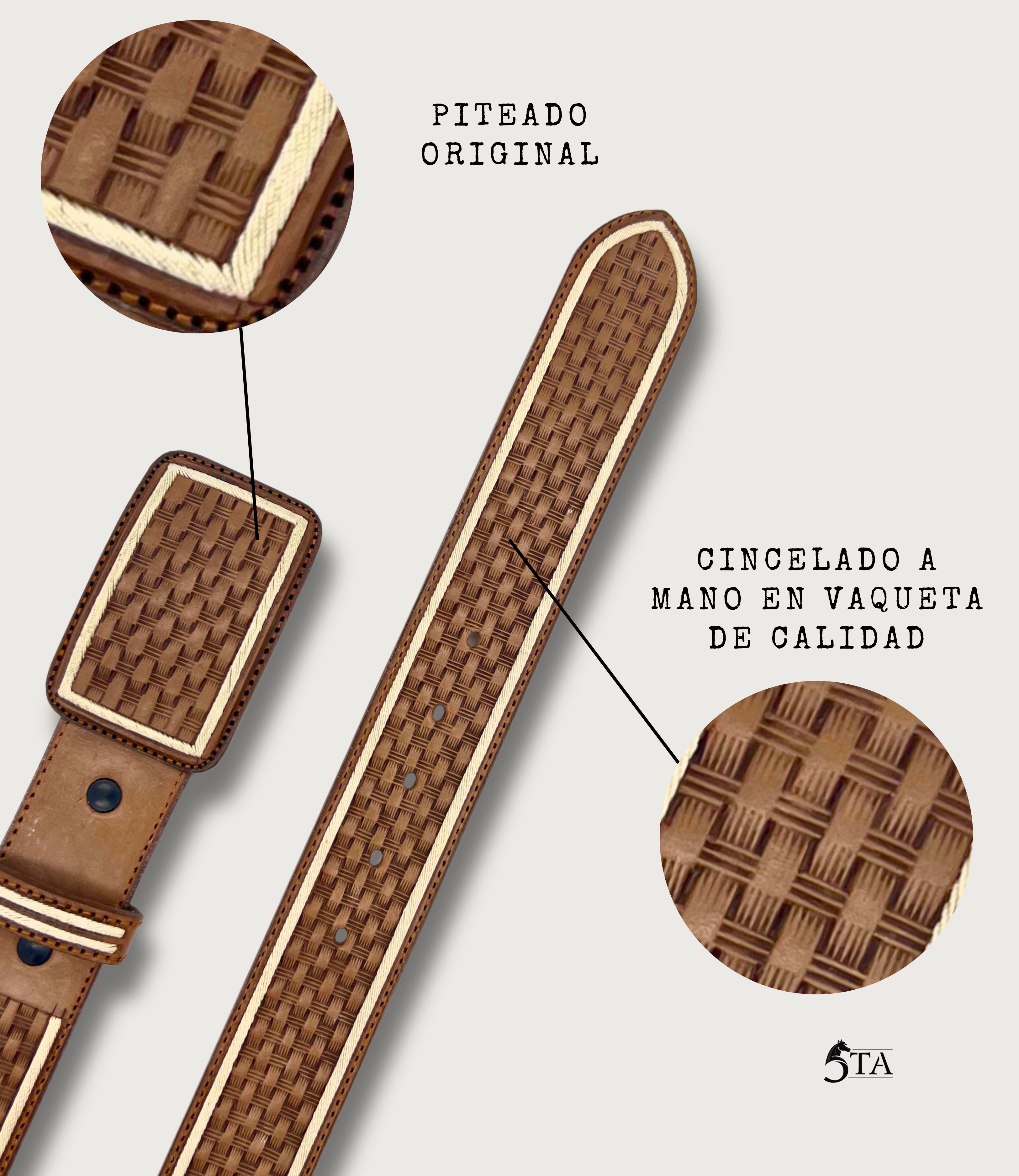 Cinto Piteado Original y Cincelado Petatillo