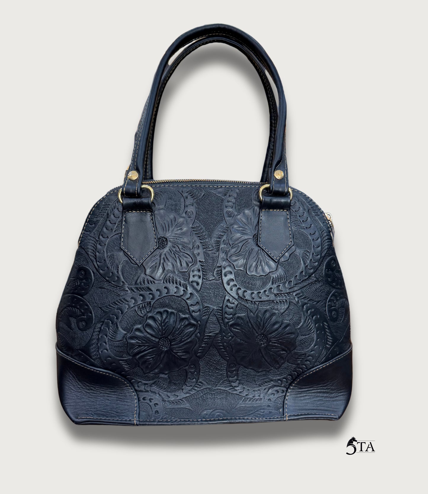 Bolso Esmeralda de Piel con Pelo