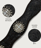 Cinto Láser y Concho Metálico Brillante