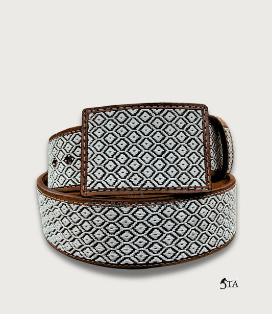 Cinto Piteado Fino Original Mosaico Rombo