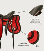 Montura Charra Piel de Avestruz y Cantinas