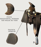 Montura Charra Cuadrada con Cantinas