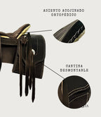 Montura Charra Cuadrada con Cantinas