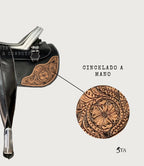 Montura Charra Cincelada Bastos Cuadrados