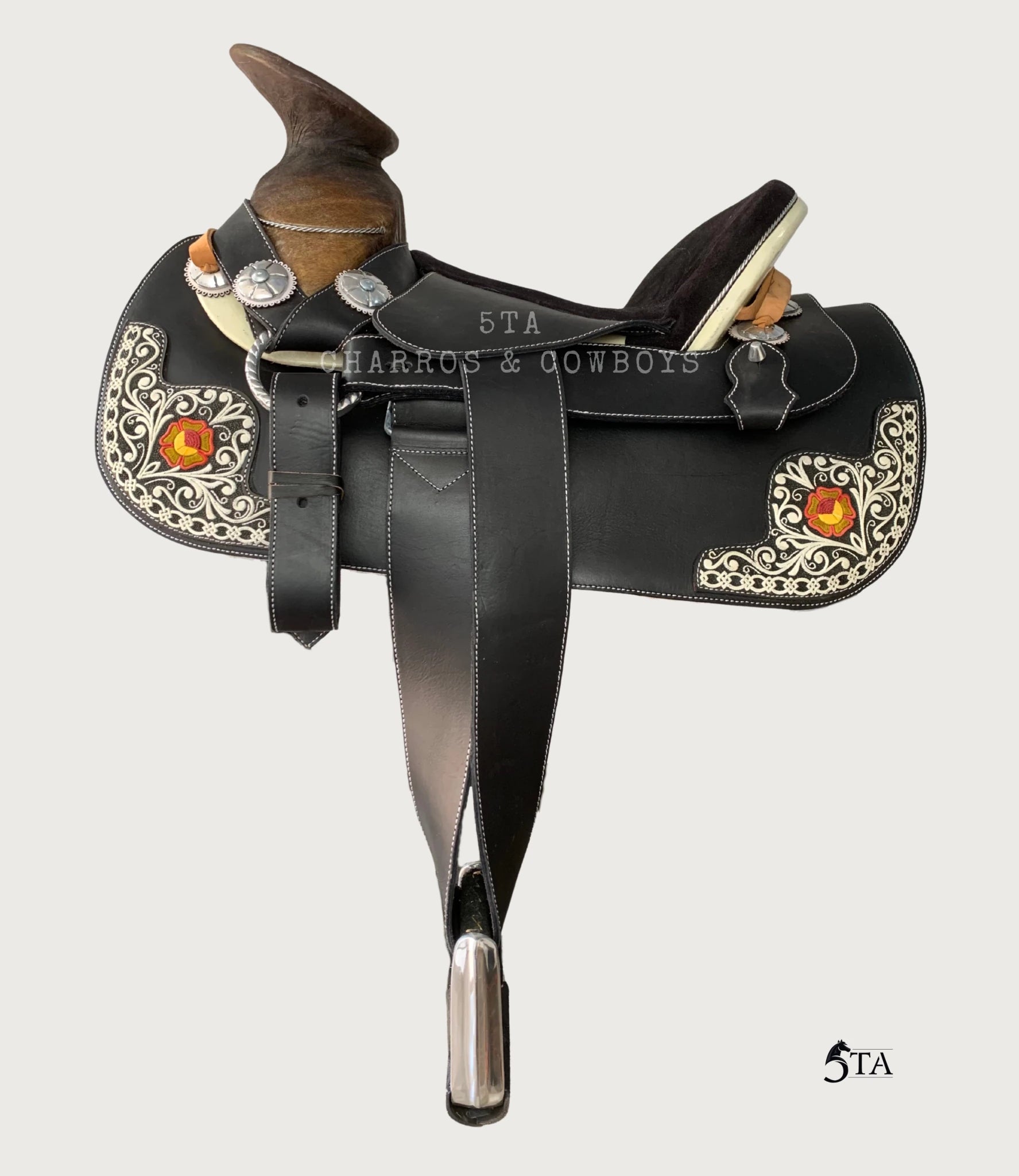 Montura Charra Piteada Piel Látigo Americana