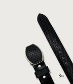 Cinto Láser Dibujo Rombos Hebilla de Acero