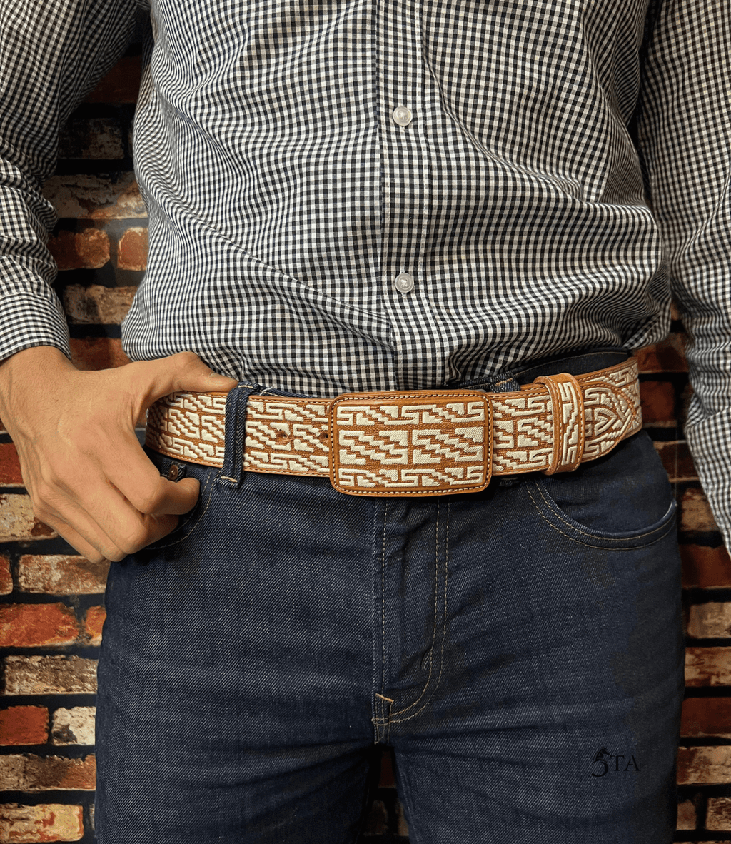 Cinto Piteado Original Greca y Escalera