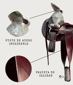 Montura Charra con Cantinas Adornos Perforados